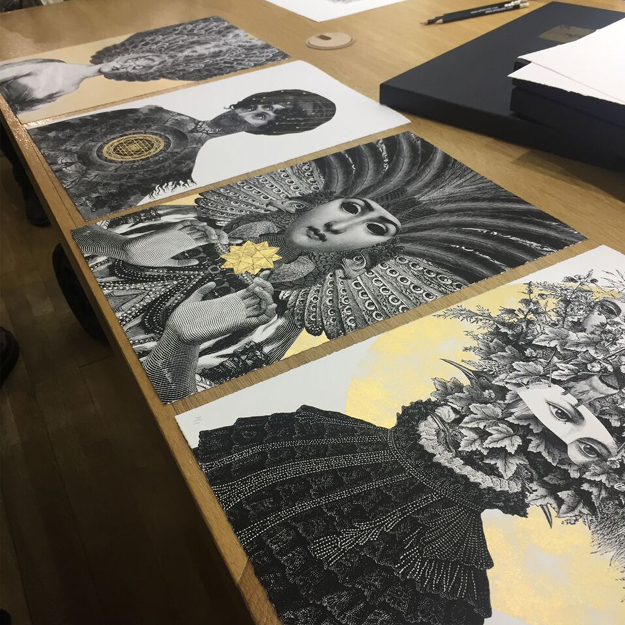 Dan Hillier Six Women Art Prints Set