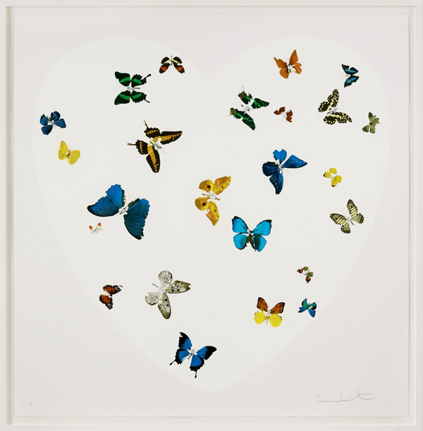 Damien Hirst S Latest Huge Print Brings Love To Our Gallery Enter Gallery